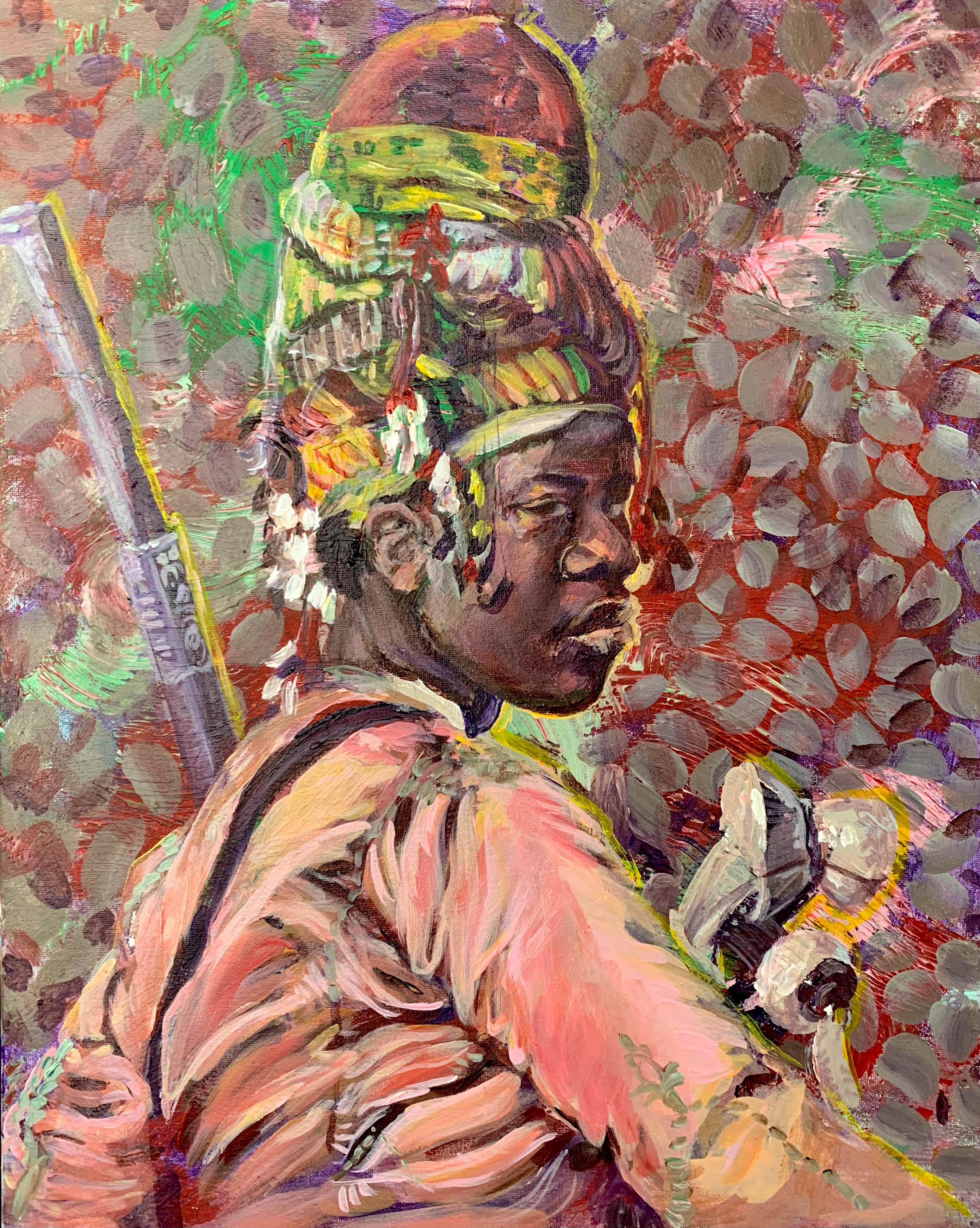 Bashi-Bazouk - This contemporary painting is a modern day recreation of painting Bashi-Bazouk
by Jean-Léon Gérôme., Acrylic