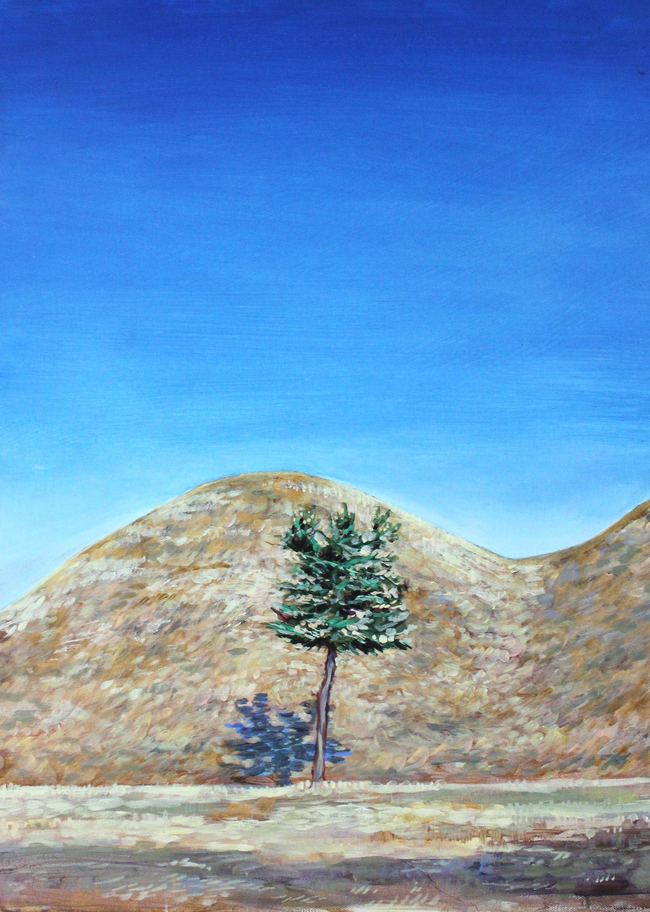 Korean Burial Site - Painting of a korean burial site in the fall, Acrylic